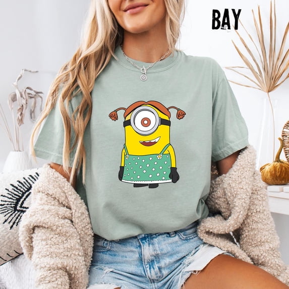 CLOTEX Comfort Colors® Cute Cartoon Character Tee, Funny Style T-Shirt, Movie Inspired Graphic Top, White 4XL