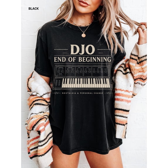 CLOTEX Comfort Colors® DJO End of Beginning Synthesizer Tee Vintage Keyboard Graphic T-Shirt, DJO Tour Shirt, Pepper 3XL