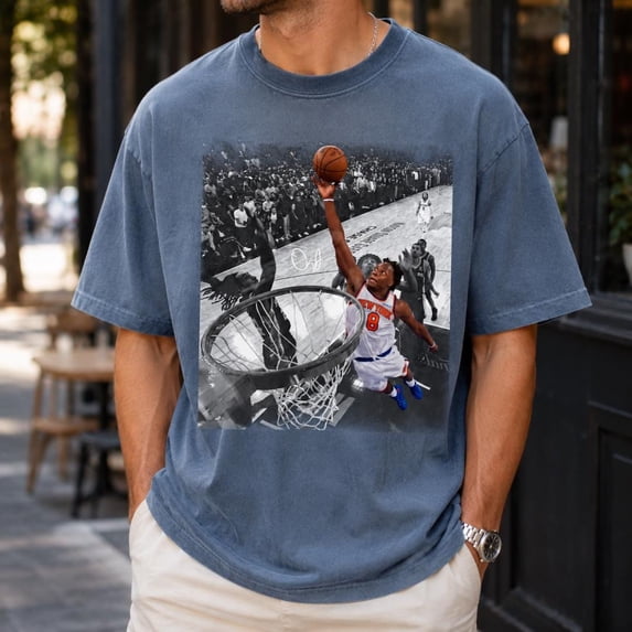 CLOTEX Comfort Colors® OG Anunoby Putback Comfort Colors Shirt, New York Basketball Fan Tee, Sports Fan Graphic T-Shirt, Denim XL