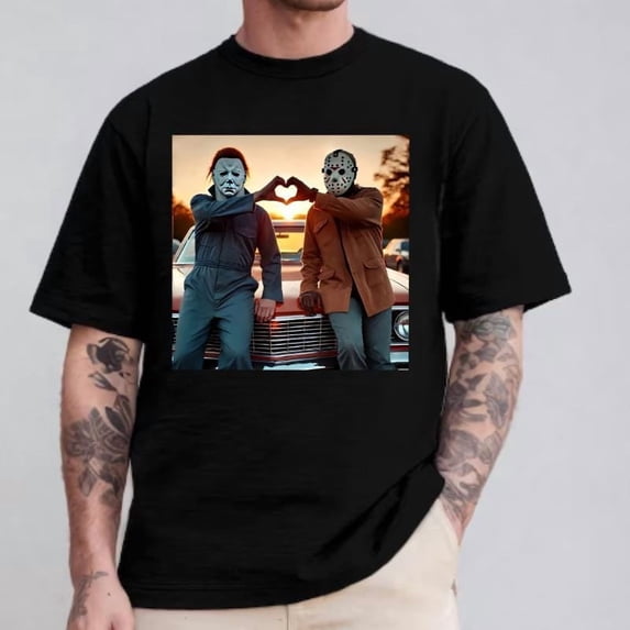 CLOTEX Comfort Colors® Shirt, Trendy Horror Movie Characters, Friday the 13th, Jason and Friends, 90s Halloween Movies Outfit, Ivory M