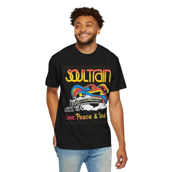 CLOTEX Comfort Colors® Soultrain T-Shirt, Vintage Tee, Trendy Retro Shirt, Unisex Graphic Top, Music Lover Gift, Groovy Apparel, Grey S