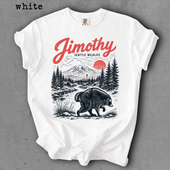 CLOTEX Comfort Colors® Tee, Viral Seattle Tee, Funny Round King Shirt, Vintage Pacific Northwest Wildlife T-Shirt, Black S