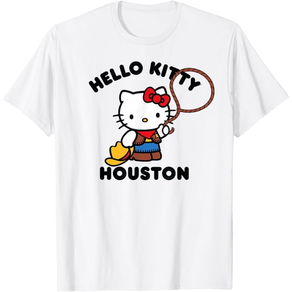 CLOTEX Cowgirl T-Shirt with Houston Texas Design, Sand S