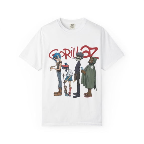 CLOTEX Gorillaz Band Character Lineup T-shirt | Graphic Tee, Blossom 4XL