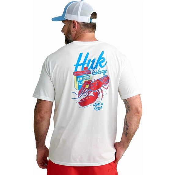 CLOTEX HUK Mens Fishing Graphic Tee, Performance Short Sleeve, Quick-Dry, Dark Heather S