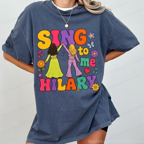 CLOTEX Hilary Duff Tour Wash Shirt, Sing To Me Hilary Comfort Color Shirts, The Lucky Me Tour Shirt, Retro 2000s Lizzie McGuire Inspired T-Shirt, Pepper S