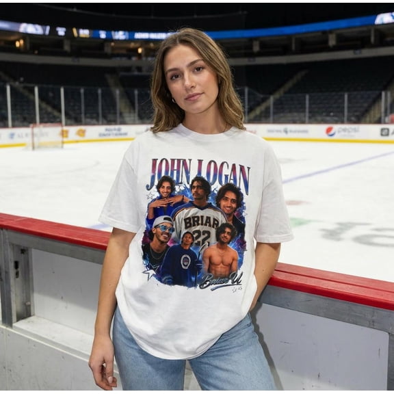 CLOTEX John Logan Shirt | Briar U Hockey Romance Tee | Off Campus Fan Shirt | BookTok Reader Gift | College Romance Graphic Tee, Black S
