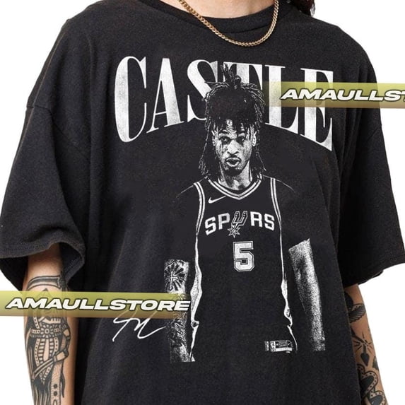 CLOTEX Limited Stephon Castle Spurs T-shirt, Basketball T-Shirt, Gift For Man and Woman Unisex T-Shirt, Graphite 4XL