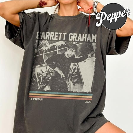 CLOTEX Off Campus Garrett Graham The Captain 2026 Hockey Vintage Comfort Colors Shirt, Black S