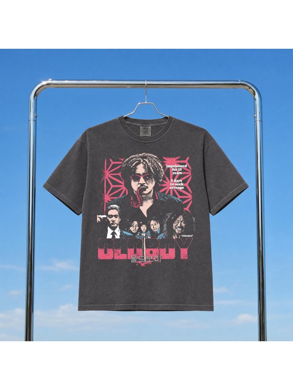 Oldboy Bootleg Graphic T-Shirt, Korean Movie Inspired Streetwear Tee, Pepper 4XL