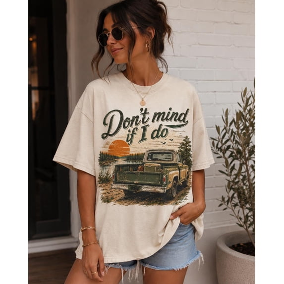 CLOTEX Riley Green Inspired Don't Mind If I Do Vintage Country Shirt, Riley Green Inspired Tee, Country Concert Shirt, Western Cowgirl Tee, Blossom M
