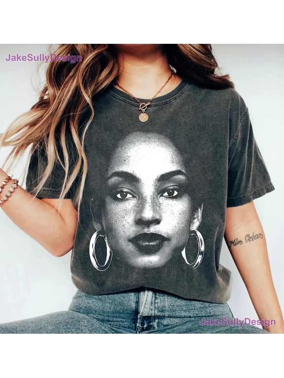 Sade Adu Shirt Vintage 90s Rap Tee Style, Smooth Operator Music Fan Gift, Retro Aesthetic Portrait Graphic Tee, Comfort Colors Pepper Shirt, Pepper XL