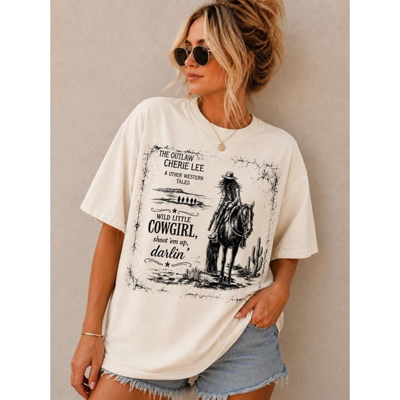 CLOTEX Shaboozey Cowgirl Song Shirt, Comfort Colors Country Concert Tee, Vintage Western Graphic T-Shirt, Cowboy Country Music Fan Gift, Unisex, Ivory 2XL