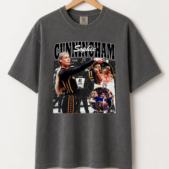 CLOTEX Sophie Cunningham Point Signature Basketball Shirt, Comfort Colors Shirt, Sophie Cunningham Pointing Meme, Sophie Cunningham Shirts, Ivory S