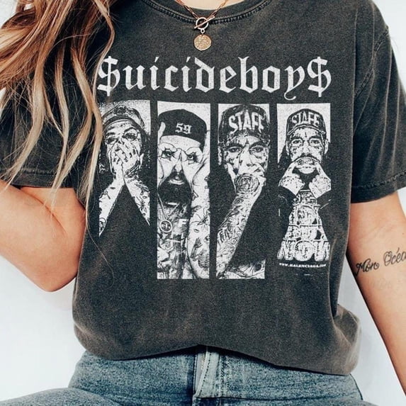CLOTEX Suicideboy Comfort Colors Vingtage TShirt, Sweatshirt, Youth Tee, Pepper 3XL