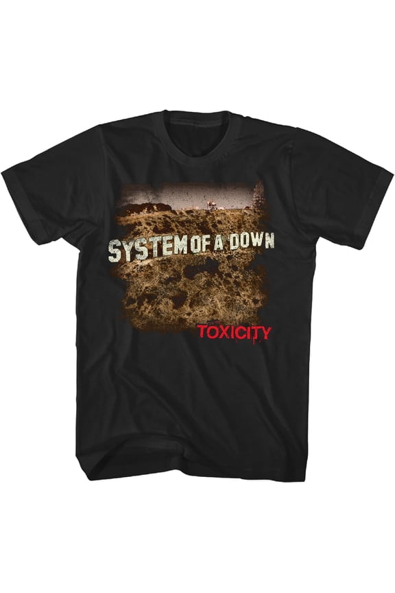 System of a Down Toxicity Black Short Sleeve T Shirt Nu Metal Graphic Tee, Black M