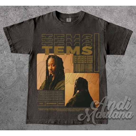 CLOTEX TEMS Singer-Songwriter and Record Producer Unisex Softstyle T-Shirt, Comfort Colors® For Broken Ears Album 90s Graphic Tee, Black S