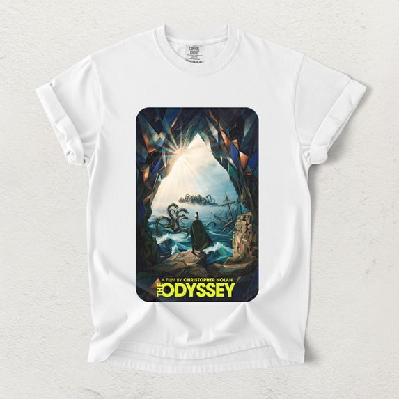 CLOTEX The Odyssey Movie by Christopher Nolan T-Shirt - Aesthetic Greek Mythology Graphic Tee, Cinema Film Lover Shirt, Unisex Apparel, Pepper 3XL