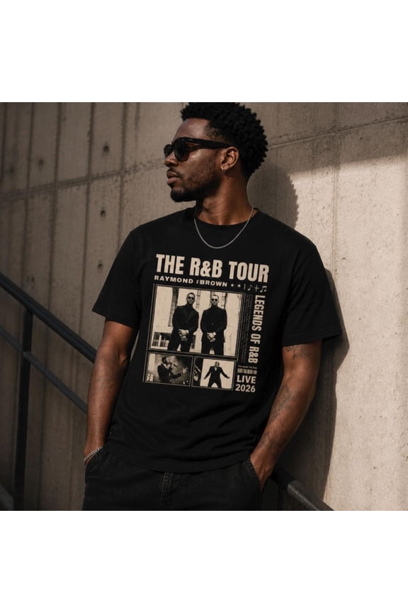 The R&B Tour 2026 TShirt | Legends of Rhythm and Blues Tee | Raymond and Brown, Navy S