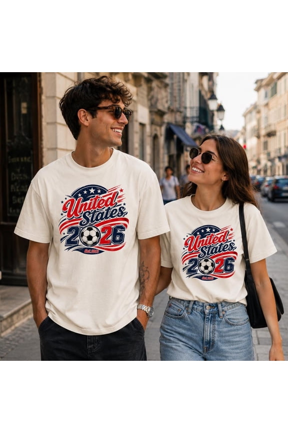 USA Soccer Shirt, United States World Soccer Tee, Est Football Graphic T-Shirt, Patriotic Soccer Fan Gift, Navy S