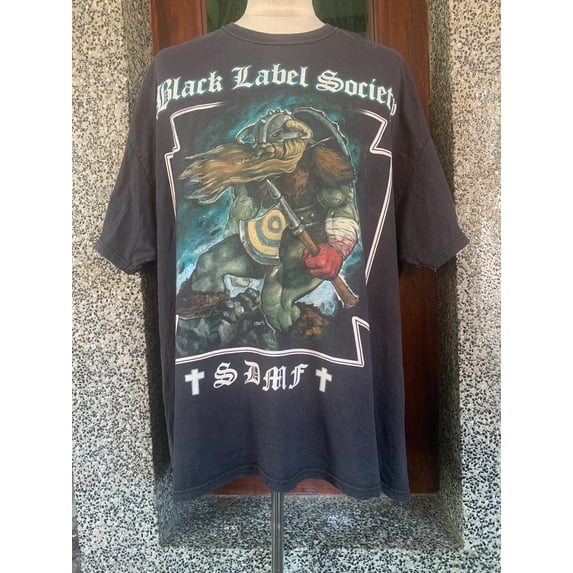 CLOTEX Vintage Black Label Society Heavy Metal Band T shirt, Blue Jean XL