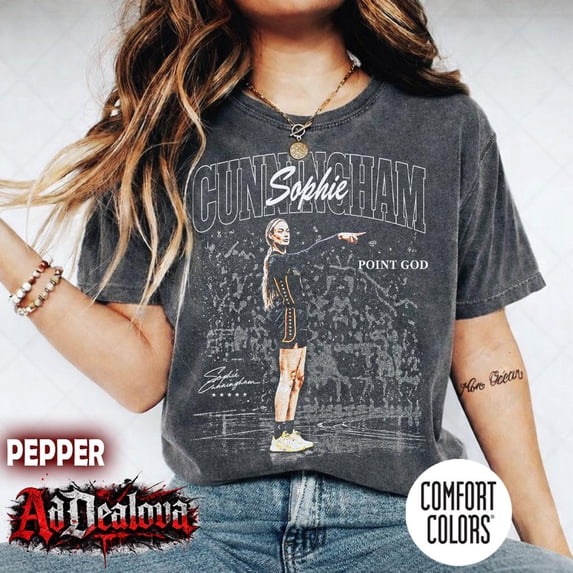 CLOTEX Vintage Comfort Colors® Sophie Chunningham Shirt, Women Basketball Point God Fan Gift, Gift For Women and Man Unisex T-Shirt, Graphite 2XL
