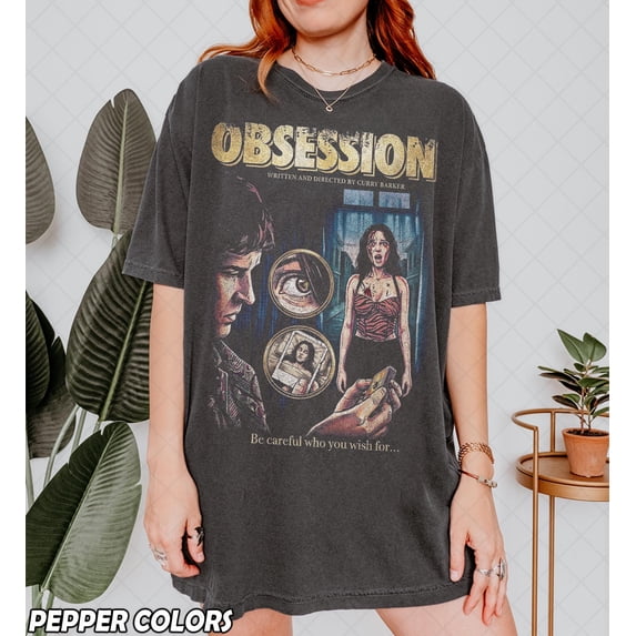 CLOTEX Vintage Obsession Movie Shirt, Obsession Horror Movie 2025 Comfort Colors Fan Tee Graphic T-Shirt, Gift For Women and Man Unisex T-Shirt, Graphite S