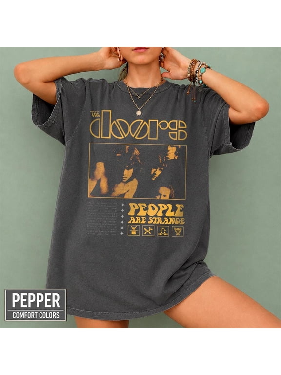 Vintage Rock Band Tee, People Are Strange Graphic Tee, Retro Oversized Comfort Colors Shirt, 70s Music Lover Gift, Yam S
