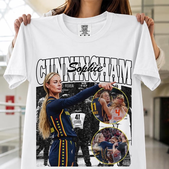 CLOTEX Vintage Sophie Cunningham Basketball Shirt, Comfort Colors POINTING Meme Graphic Tee, Blossom L