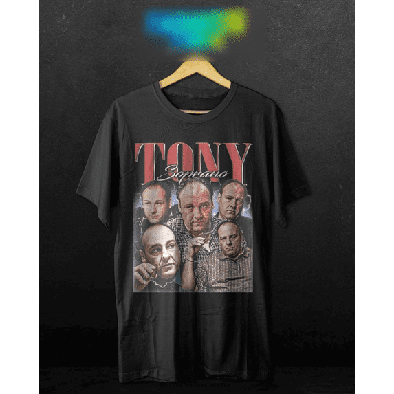 CLOTEX Vintage Tony Soprano Bootleg T-Shirt - Unisex Movie Tee, Grey 4XL