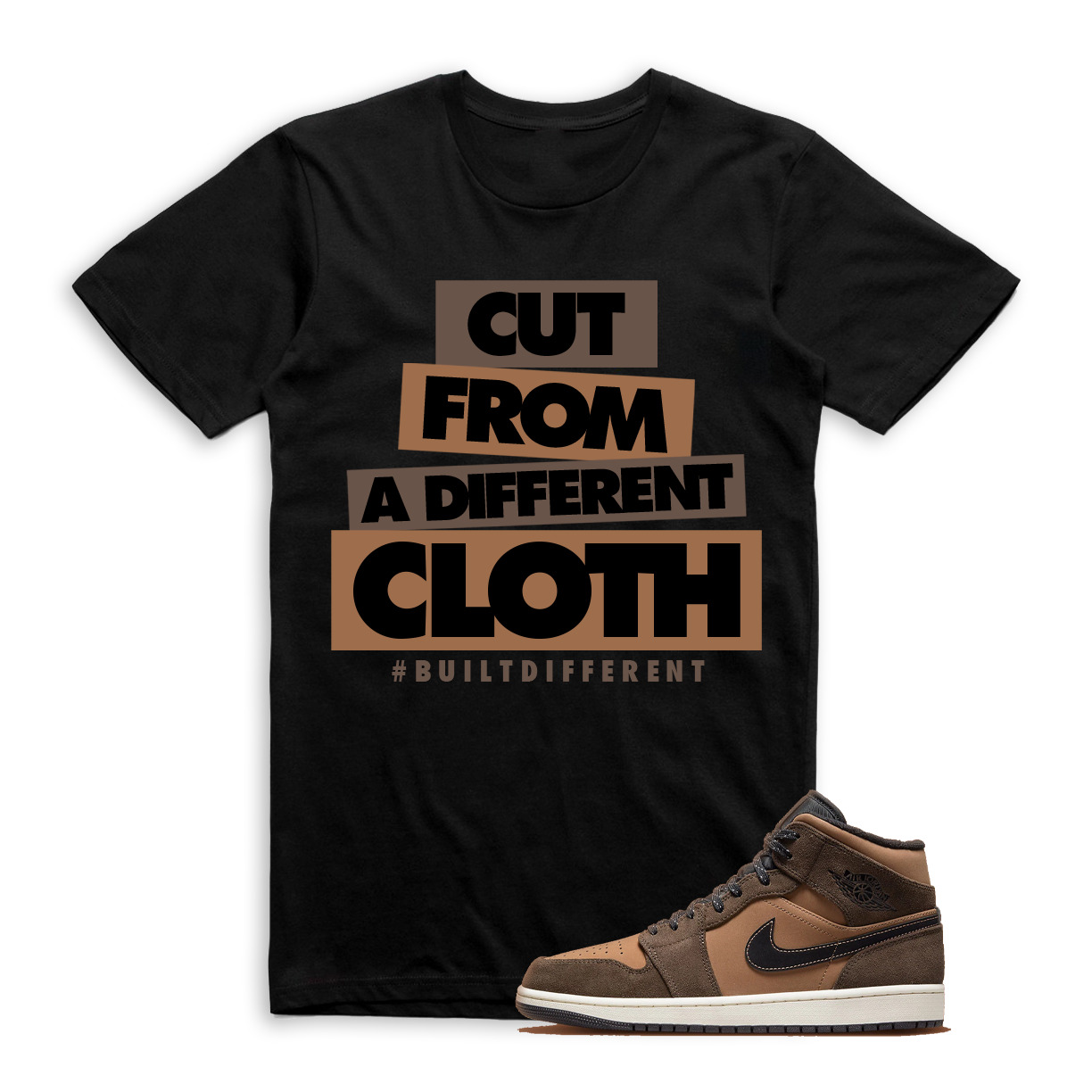 CLOTH Shirt to match Jordan 1 Mid SE Dark Chocolate Archaeo Brown