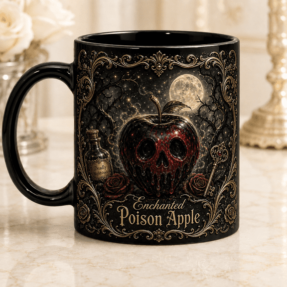CLOUD MANOR Gothic Mug Enchanted Poison Apple Halloween
