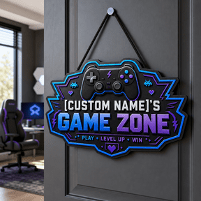CLOUD MANOR Personalized Door Sign Gamer Bedroom Decor