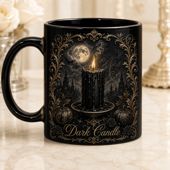 CLOUD MANOR Personalized Mug Dark Candle Halloween