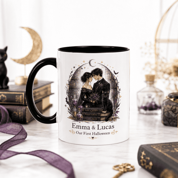CLOUD MANOR Personalized Mug Gothic Halloween Couple Gift