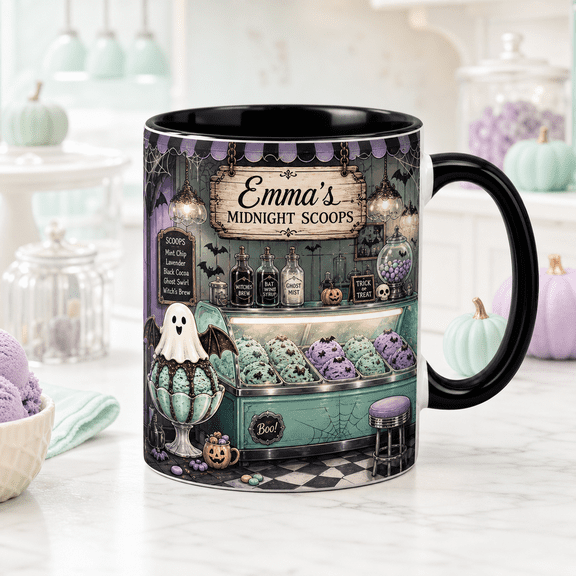 CLOUD MANOR Personalized Mug Halloween Ice Cream Shop