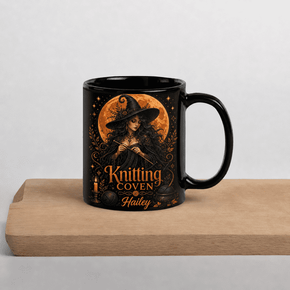 CLOUD MANOR Personalized Mug Knitting Coven Witch Theme