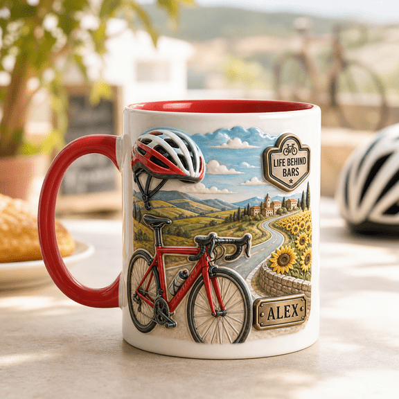 CLOUD MANOR Personalized Mug Life Behind Bars Cycling