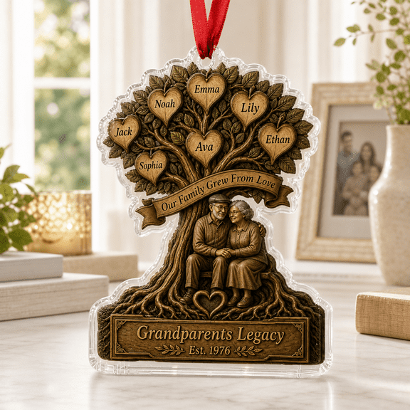 CLOUD MANOR Personalized Wooden Plaque 50th Anniversary Family Tree