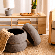 Cloud Ottoman, Boucle Taupe