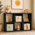 thumbnail image 1 of CLOUDREST PRO 6 Cube Storage Organizer, 11-Inch Cube Shelf Bookcase with Removable Back Panels, Horizontal or Vertical, Black, 1 of 8