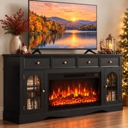 Representative product-family photo: CLOUDREST PRO Electric Fireplace TV Stand for TVs up to 80", 36" Insert, Black. Pictured option and availability are unverified.