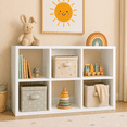 thumbnail image 1 of CLOUDREST PRO Storage Bookcase for All Ages, White 6-Cube Organizer with Removable Panels, 1 of 8