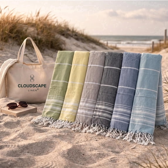 Cloudscape 6 Packs Oversized Premium Beach Towels Set- 39"x71", Highly Absorbent, Quick Dry, Sand Free Beach Essentials for Women, Lightweight Pool Towel, Easy Pack Bath Towel, Multicolor5