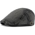 thumbnail image 1 of CLOUJI Newsboy Cap for Men Adjustable Flat Ivy Gatsby Cabbie Driving Hat Breathable Denim Cotton Golf Cap, 1 of 7