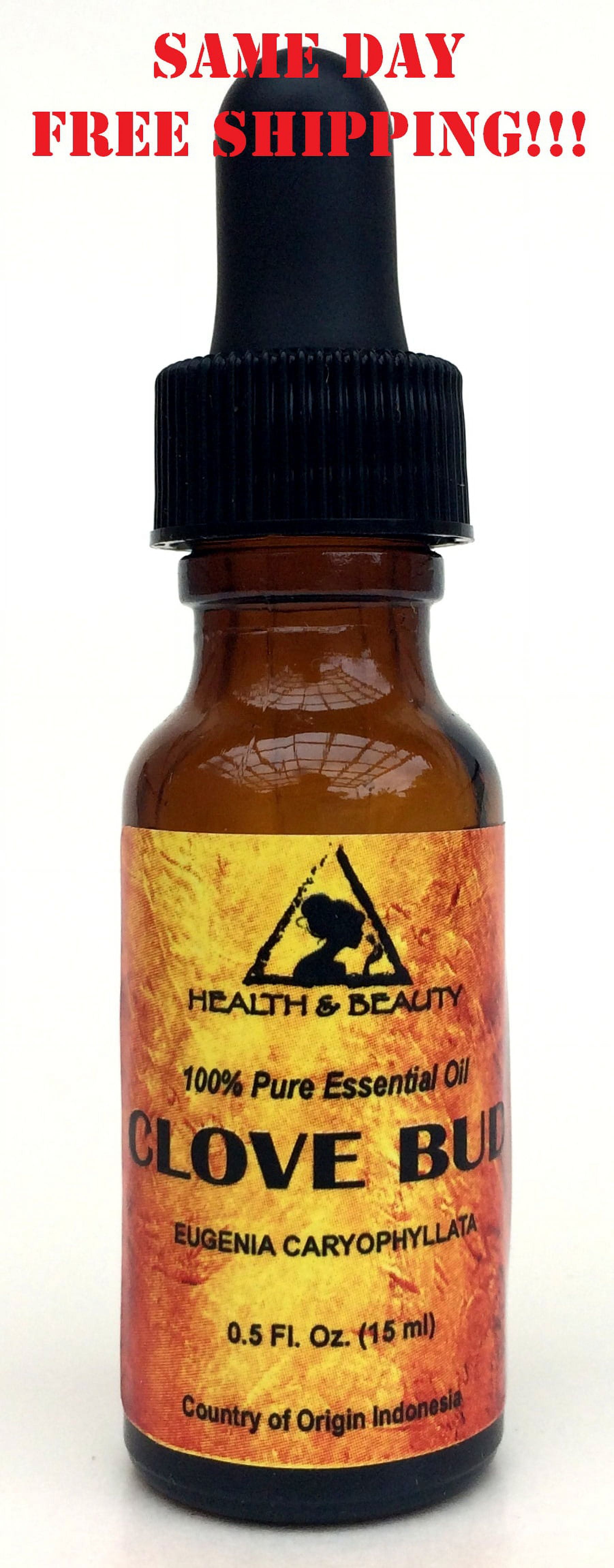 CLOVE BUD ESSENTIAL OIL AROMATHERAPY 100% PURE NATURAL GLASS DROPPER 0.5 OZ  15ML