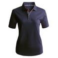 thumbnail image 1 of CLOVERY Women's Activewear Quick Drying 2-Button Placket Polo Short Sleeve Shirt (S-3XL), 1 of 4