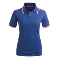 thumbnail image 1 of CLOVERY Women's Casual 2-Button Placket Polo Short Sleeve Shirt (S-3XL), 1 of 5