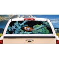 thumbnail image 1 of CLOWNING Rear Window Graphic truck view thru vinyl decal back, 1 of 3