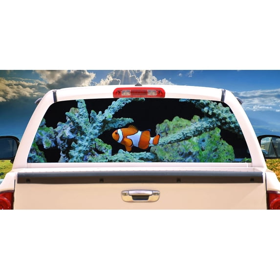 CLOWNING Rear Window Graphic truck view thru vinyl decal back
